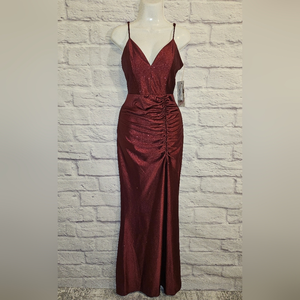 Honey and Rosie Shimmering Wine Dress